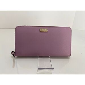 Kate Spade New York Zip Around Card Slots Zipper Coin Lavender Wallet